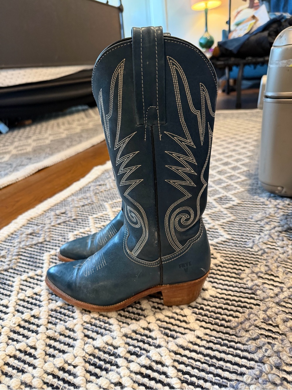 Vintage Frye Cowboy / Western Boots in Dark Teal